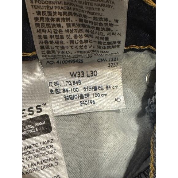 Y2K Levis 505 Jeans Mens 33 x 30 Straight Leg Dark Wash Mid Rise - Picture 5 of 8